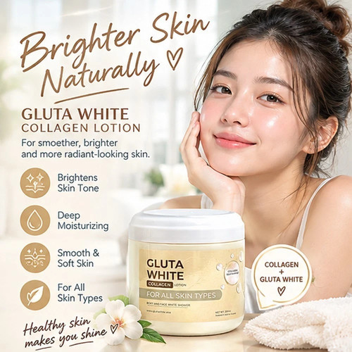 Gluta white collagen lotion - white,